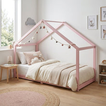 Load image into Gallery viewer, Homi Single Wooden Bed Frame - Pink
