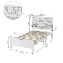 Load image into Gallery viewer, Sprout King Single Wooden Bed Frame - White