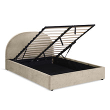Load image into Gallery viewer, Isabella Queen Gas Lift Bed Frame - Light Taupe