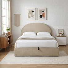 Load image into Gallery viewer, Isabella Queen Gas Lift Bed Frame - Light Taupe