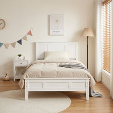 Load image into Gallery viewer, Flexa King Single Wooden Bed Frame - White