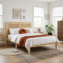 Load image into Gallery viewer, Tropi Double Wooden Bed Frame - Natural