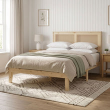 Load image into Gallery viewer, Tropi Double Wooden Bed Frame - Natural