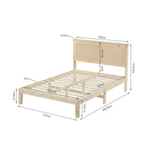 Load image into Gallery viewer, Tropi Double Wooden Bed Frame - Natural