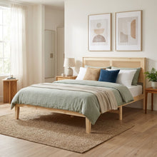 Load image into Gallery viewer, Tropi Queen Wooden Bed Frame - Natural
