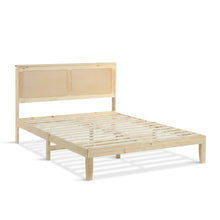 Load image into Gallery viewer, Tropi Queen Wooden Bed Frame - Natural