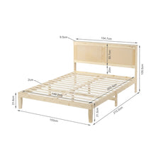 Load image into Gallery viewer, Tropi Queen Wooden Bed Frame - Natural