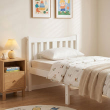Load image into Gallery viewer, Capra Single Wooden Bed Frame - White