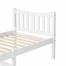 Load image into Gallery viewer, Capra Single Wooden Bed Frame - White