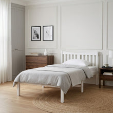 Load image into Gallery viewer, Capra King Single Wooden Bed Frame - White