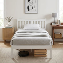 Load image into Gallery viewer, Capra King Single Wooden Bed Frame - White