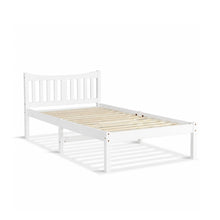 Load image into Gallery viewer, Capra King Single Wooden Bed Frame - White