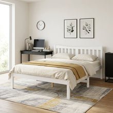 Load image into Gallery viewer, Capra Double Wooden Bed Frame - White