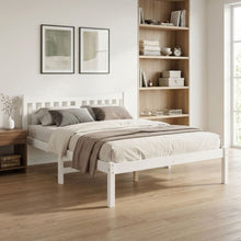 Load image into Gallery viewer, Capra Double Wooden Bed Frame - White