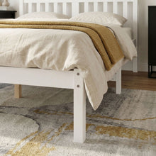 Load image into Gallery viewer, Capra Double Wooden Bed Frame - White