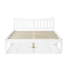 Load image into Gallery viewer, Capra Double Wooden Bed Frame - White