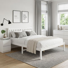 Load image into Gallery viewer, Capra Queen Wooden Bed Frame - White