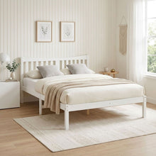 Load image into Gallery viewer, Capra Queen Wooden Bed Frame - White
