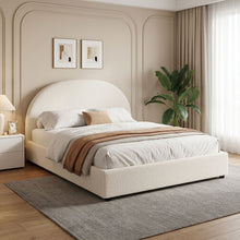 Load image into Gallery viewer, Isabella Boucle Queen Gas Lift Bed Frame - Cream