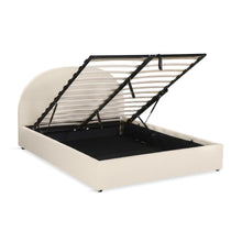 Load image into Gallery viewer, Isabella Boucle Queen Gas Lift Bed Frame - Cream