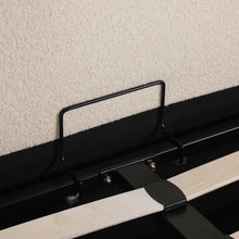Load image into Gallery viewer, Isabella Boucle Queen Gas Lift Bed Frame - Cream