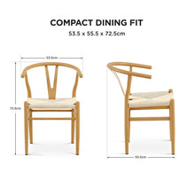 Load image into Gallery viewer, Winter Rope Seat Dining Chair Wishbone Chair Replica - Set of 2 - Natural