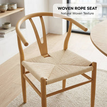 Load image into Gallery viewer, Winter Rope Seat Dining Chair Wishbone Chair Replica - Set of 2 - Natural