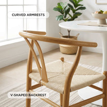 Load image into Gallery viewer, Winter Rope Seat Dining Chair Wishbone Chair Replica - Set of 2 - Natural