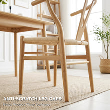 Load image into Gallery viewer, Winter Rope Seat Dining Chair Wishbone Chair Replica - Set of 2 - Natural