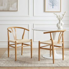Load image into Gallery viewer, Winter Rope Seat Dining Chair Wishbone Chair Replica - Set of 2 - Natural