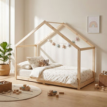 Load image into Gallery viewer, Homi Single Wooden Bed Frame - Natural