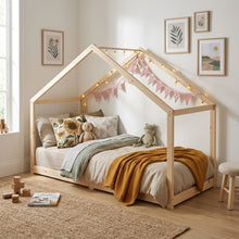 Load image into Gallery viewer, Homi Single Wooden Bed Frame - Natural