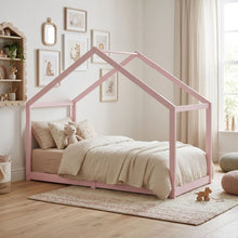 Load image into Gallery viewer, Homi Single Wooden Bed Frame - Pink
