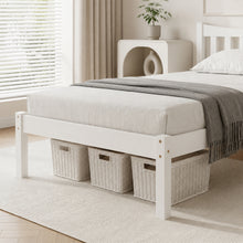 Load image into Gallery viewer, Capra Single Wooden Bed Frame - White