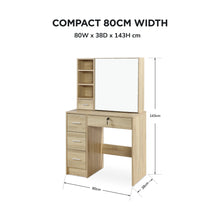 Load image into Gallery viewer, 23986-carnation-dressing-table-with-drawers-set-oak-2607013