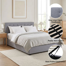 Load image into Gallery viewer, Abigail Super King Gas Lift Bed Frame - Grey