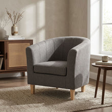 Load image into Gallery viewer, Ash High-Back Linen Armchair - Dark Grey