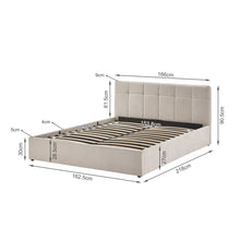 Load image into Gallery viewer, Slumber Queen Gas Lift Bed Frame - Linen Beige