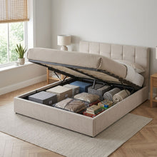 Load image into Gallery viewer, Slumber Queen Gas Lift Bed Frame - Linen Beige