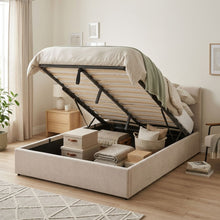 Load image into Gallery viewer, Slumber Queen Gas Lift Bed Frame - Linen Beige