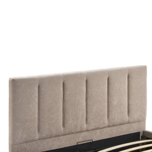 Load image into Gallery viewer, Stow Queen Gas Lift Bed Frame - Linen Khaki
