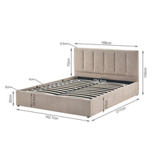 Load image into Gallery viewer, Stow Queen Gas Lift Bed Frame - Linen Khaki