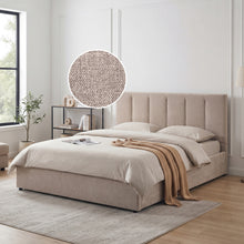 Load image into Gallery viewer, Stow Queen Gas Lift Bed Frame - Linen Khaki