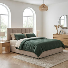 Load image into Gallery viewer, Stow Queen Gas Lift Bed Frame - Linen Khaki