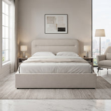 Load image into Gallery viewer, Steady Queen Gas Lift Bed Frame - Linen Beige