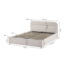 Load image into Gallery viewer, Steady Queen Gas Lift Bed Frame - Linen Beige