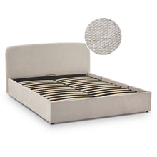 Load image into Gallery viewer, Linara Queen Gas Lift Bed Frame - Linen Light Beige