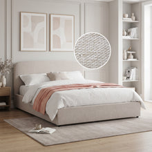 Load image into Gallery viewer, Linara Queen Gas Lift Bed Frame - Linen Light Beige