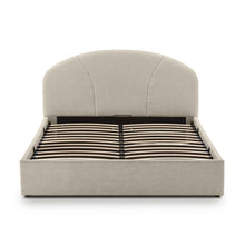 Load image into Gallery viewer, Nestly Linen Queen Gas Lift Bed Frame - Light Grey