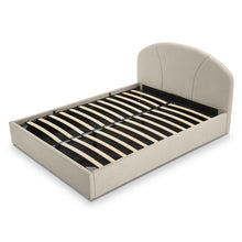 Load image into Gallery viewer, Nestly Linen Queen Gas Lift Bed Frame - Light Grey
